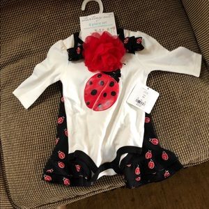 4 piece lady bug outfit